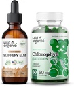 Wild & Organic Slippery Elm Tincture 2 fl oz & Chlorophyll Gummis 60 Chews