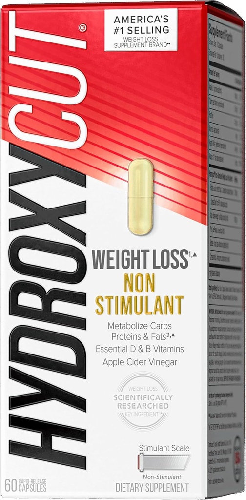 Hydroxycut Pro Clinical Non-Stimulant Weight Loss Supplement mit Apfelessig, 60 Kapseln