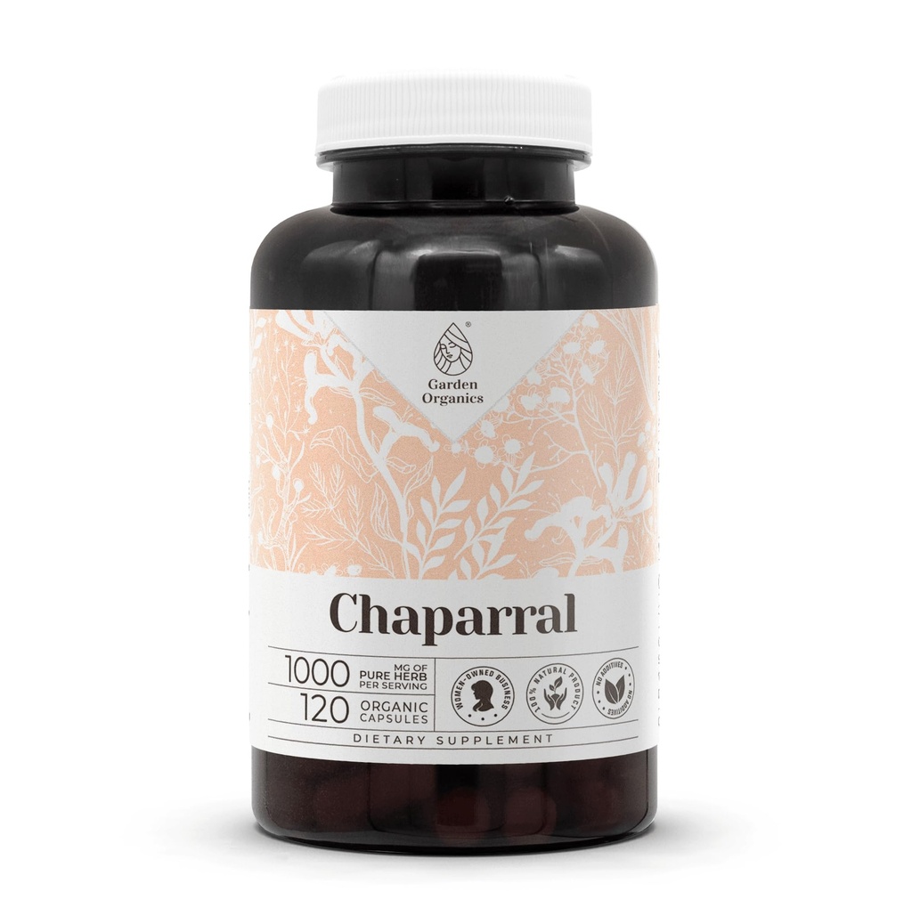 Chaparral 120 Kapseln | High-Potency Kräuter Nahrungsergänzungsmittel | Hergestellt mit Gemüse Kapseln und Chaparral (Larrea tridentata) Getrocknete Blatt und Blume (120 Graf)