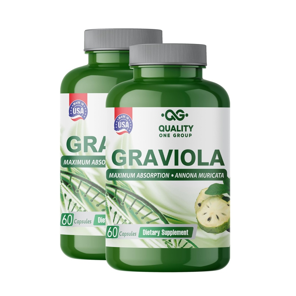 GRAVIOLA MAX - Graviola Extract Supplement - Soursop (Annona muricata) -Immune System Booster & Antioxidantien in jeder Kapsel von Pure Graviola (2 Einheiten)