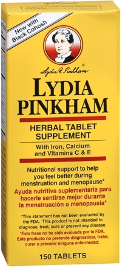 Lydia Pinkham Kräuter Tablet Supplement 150 Tabletten (Pack von 4)