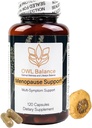Menopause Unterstützung für Frauen - Menopause + Perimenopause Relief für Hot Flashes, Low Energy, Hormonunterstützung - 120 Kräuterkapseln