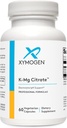 XYMOGEN K-Mg Citrat - Kalium & Magnesium Citrate Supplement - Förderung von Nierenunterstützung und gesünder Zellfunktion - Elektrolytergänzung (60 Kapseln)