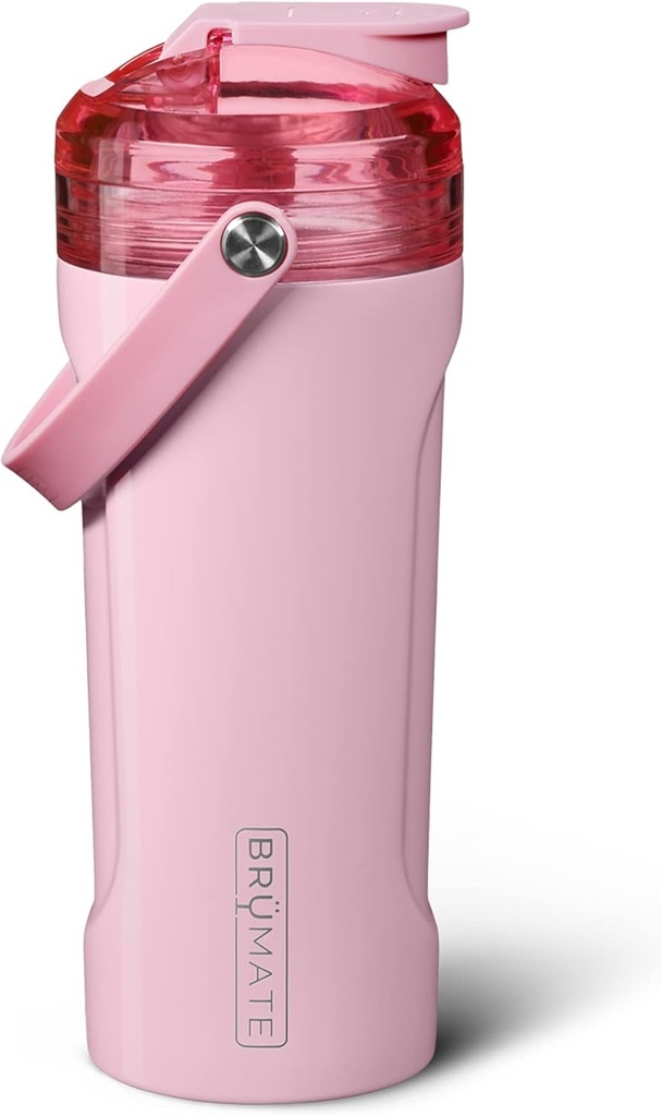 BrüMate MultiShaker Blender Shaker Bottle | 100% Leakproof Insulated Edelstahl | Pre Workout und Protein Shaker Bottle für das Gym | 26oz (Blush)