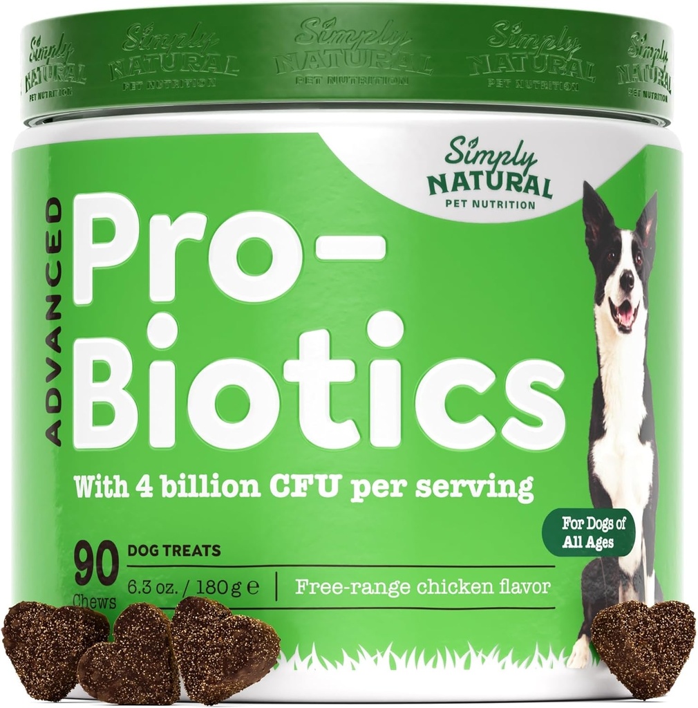 Probiotika für Hunde mit 4 Billion CFU, 90 Probiotic Dog Chews für alle Rassen - Hilft, Durchfall zu verhindern, Verbesserung Gut Gesundheit und Verdauungssystem