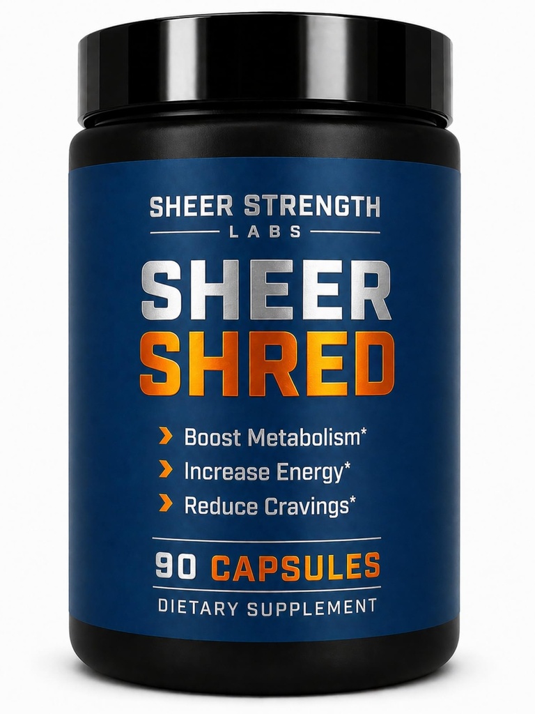 Sheer Strength Labs Burner für Herren - Clinical Backed Dose, Strongest Formula - Made in USA - Premium Blend von Rauwolscine, L-Carnitin, Capsaicin. 30 Servietten