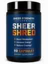 Sheer Strength Labs Burner für Herren - Clinical Backed Dose, Strongest Formula - Made in USA - Premium Blend von Rauwolscine, L-Carnitin, Capsaicin. 30 Servietten