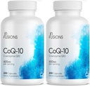 Infusions Maximum Strength Pure CoQ10 600mg 200 Capsules High Absorption Gluten Free Non-GMO (2)