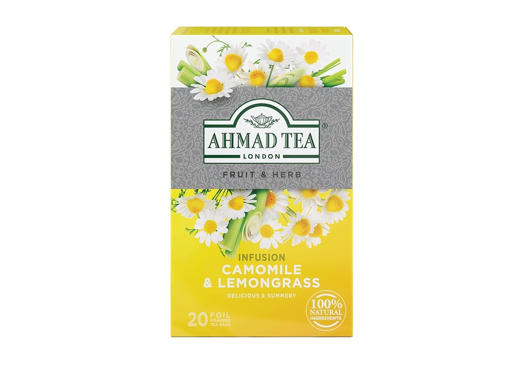 Ahmad Tea Camomile & Lemongrass Infusion, 20-Count Teebeutel (Pack mit 6)