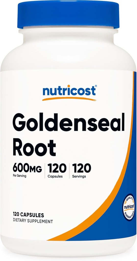 Nutricost Goldenseal Wurzel 600mg, 120 Kapseln - Non-GMO, Glutenfrei, Vegetarische Kapseln
