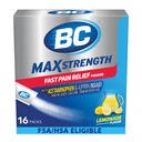 BC MAX Stärke Fast Pain Relief Pulver, Lemonade Flavor Aspirin 500mg und Acetaminophen 500mg Lösungspakete, 16 Zähler