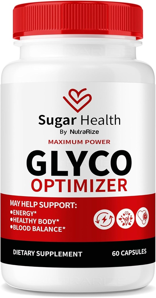 NutraRize Sugar Health Glyco Optimizer Kapseln, Premium-Blut-Formel für gesunde Niveaus, Alle natürlichen Ergänzungen zu unterstützen Gesamt-Wellness, offizielle SugarHealth Bewertungen (60 Kapseln)