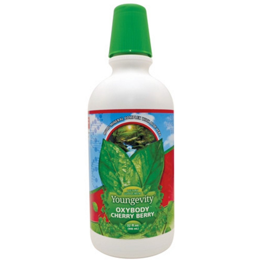 Youngevity Oxybody Cherry Berry - Vitamins Minerals & Botanicals - 32 Fl Oz – Aloe Vera Getränk mit natürlichem Kirschen Geschmack – Immunität Saft, Mineralien und Botanicals - Health Supplement (Pack von 1)