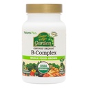 NaturesPlus Quelle des Life Garden B-Complex - 60 Kapseln - Komplette Vitamin B-Ergänzung - USDA Organic, Non-GMO, Vegan, Glutenfrei - 30 Portionen