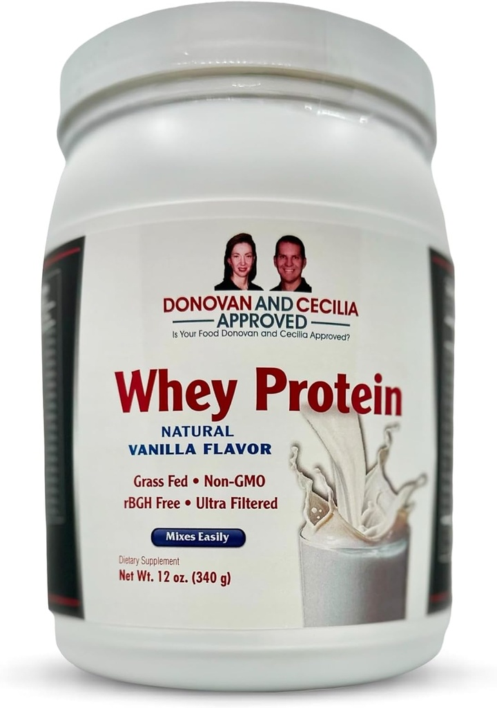 Grass Fed Whey Protein, BCAAs Rich Lean Body Protein Shake for Meal Replacement & Post Workout Recovery, 19g of Protein, No Artificial Sweeteners, Vanilla, 12 Oz