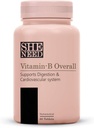 Vitamin-B Gesamtkomplex mit Vitamin B1,B2,B3,B5,B6,B7,B9, B12 mit VIT-C für Energie, Schönes Haar | Haut und Nägel Verdauung| Nurtify Gesunde Arbeitsweise für Männer & Frauen | 60 Veg Tabletten