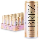BREZ FLOW Lion's Mane Mushroom Drink, 24-Pack, Non-Infused, Adaptogene, Relieving, Uplifting und Social, Sparkling Lemon Elderflower Tonic 12 Fl oz