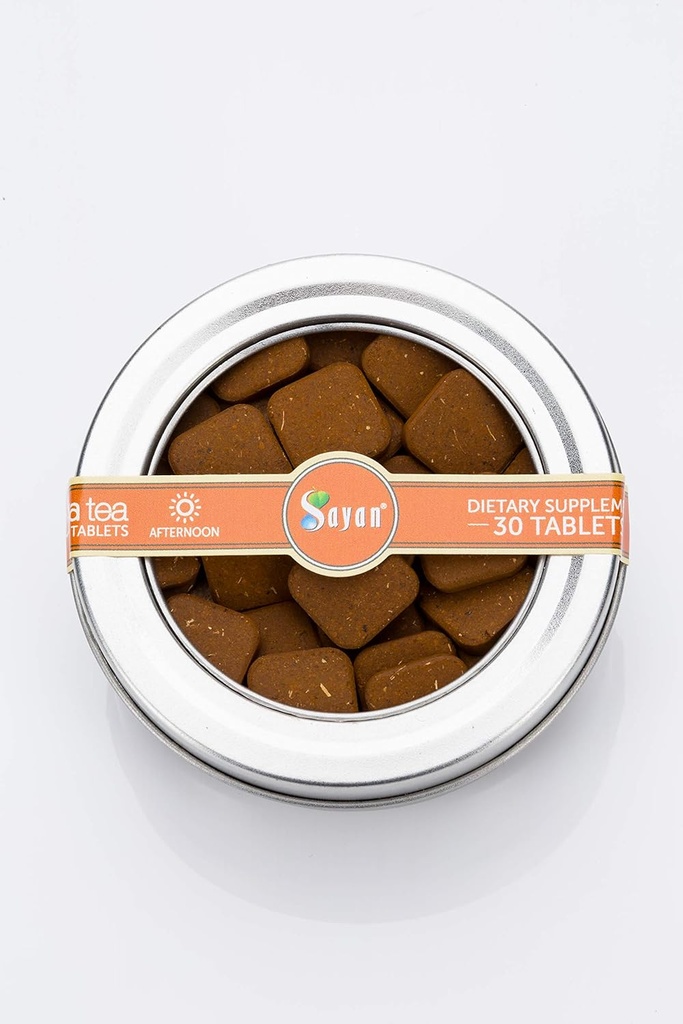 Sayan Siberian Afternoon Instant Chaga Mushroom Tea mit Reishi+Ginger Root(30 Stück) Wild-Harvested, Premium Raw+Extrakt Blend – Natürliches Antioxidans für Immununterstützung