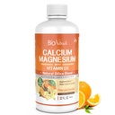 Bio Naturals Kalzium & Magnesium Liquid Supplement mit Vitamin D3 - Natürliche Formel, FOUR Arten von Kalzium unterstützt starke Knochen mit überlegener Absorption zu Pillen - 100% vegetarisch - 32 fl oz