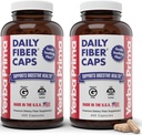 Yerba Prima Daily Fiber Caps Formula 400 Capsules (Pack von 2) - beide lösliche/unlösliche Faser mit Psyllium Seed Husks, Acacia Gum, Apple Fiber Supplement