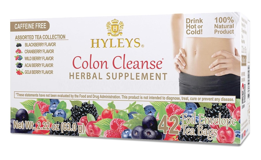 Hyleys Colon Cleanse Tee sortierte Flavors - 42 Teebeutel (12 Pack - 504 Teebeutel insgesamt)