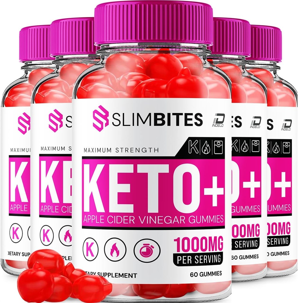 Slim Bites ACV Gummies Supplement - Slimbites Keto + ACV Gummies Apfel Apfel Apfel Apfelessig 1000MG, Slim Bites Keto Gummies Bewertungen, Vitamin B12 (5 Pack - 300 Gummies)
