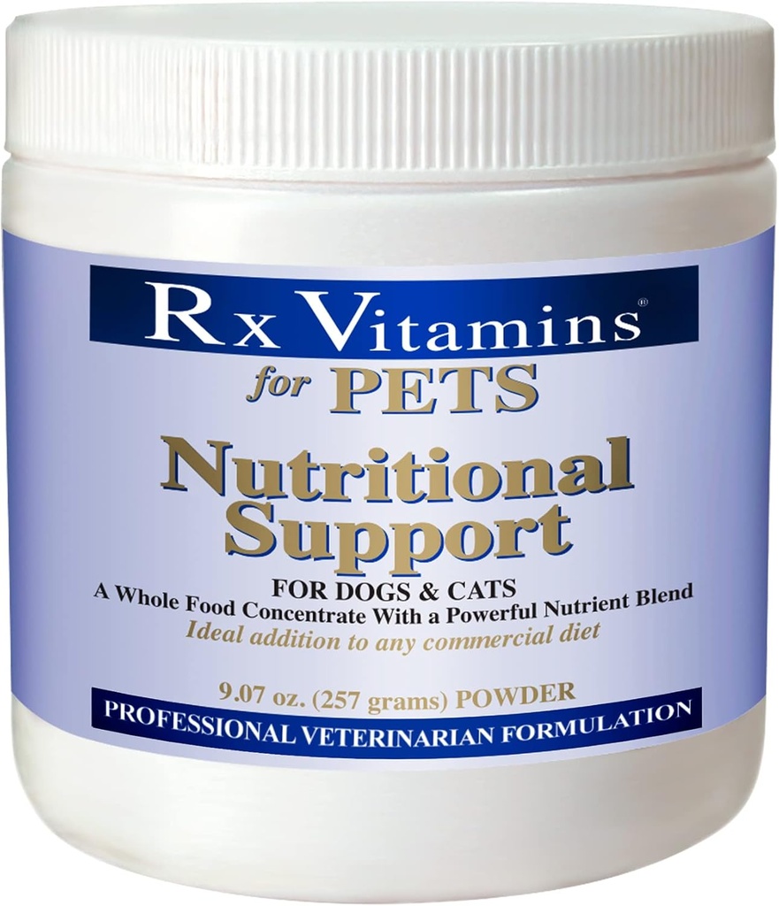 Rx Vitamins Ernährungsunterstützung für Hunde & Katzen - Nahrungsergänzungsmittel Pulver - Tierarzneimittel - 9.07 Unze Pulver