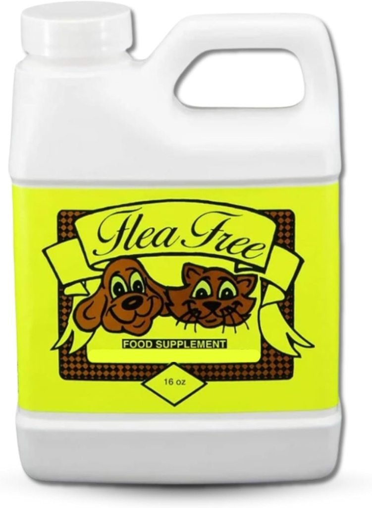 Flea Kostenlose Nahrungsergänzung für natürliche Tierprodukte - natürliche Flea und Tick Prävention für Hunde und Katzen - reines Multivitamin für kleine und große Hunde - Bio-Vitamin-Ergänzung Formel Futter (16 oz)