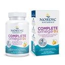 Nordic Naturals Complete Omega-D3, Lemon Flavor - 60 Soft Gels - 565 mg Omega-3 + 70 mg GLA + 1000 IU Vitamin D3 - EPA & DHA - Gesunde Haut, Kognition, & Positive Stimmung - Non-GMO - 30 Servierungen