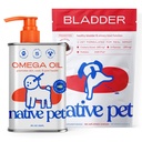 Native Pet Dog UTI Behandlung über The Counter & Fish Oil für Hunde zu unterstützen juckende Haut + Mobilität | 60 Chews & 8 Oz