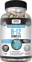 Kaya Naturals B-12 Complex | Multivitamin Supplement für Frauen & Männer | Energie und Stoffwechsel Booster | Vitamin Supplement mit Biotin, Choline, Inositol, Folat und Vitamin C – 180 Zähler