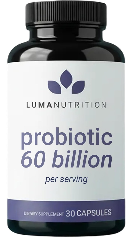 Luma Nutrition Probiotics 60 Billion CFU mit Präbiotika - Probiotika für Frauen und Männer - Formuliert für Verdauungsenzym Gesundheit - Vegan & Glutenfrei - 60 Kapseln