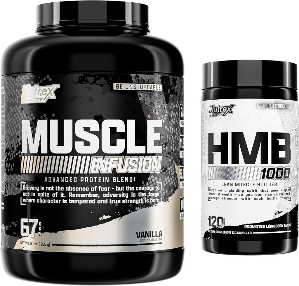 Nutrex Research Whey Protein Powder, Vanilla HMB 1000 MG | Unterstützt Muskelrückgewinnung,