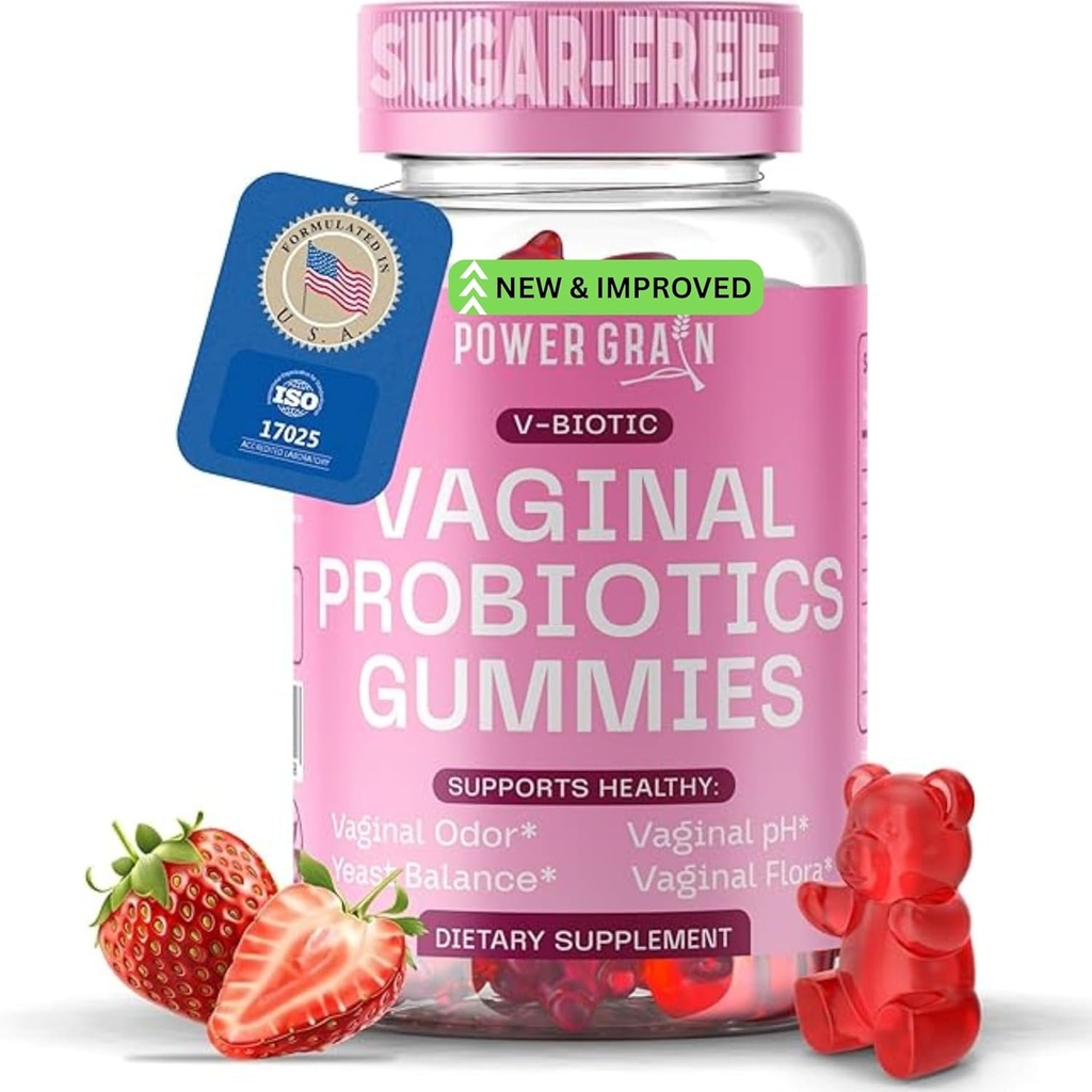 Premium Vaginal Probiotics Gummis – 5 Billion CFUs – pH Balance & Vaginal Health Support – Prebiotics & Digestive Enzyme – unterstützt Vaginal Flora & Odor Control– Hefe-Infektion Behandlung