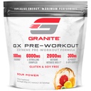 Granite GX Pre Workout Supplement, Sour Power Flavor, unterstützt Fokus, Energie, & Performance mit Teacrine, L-Citrulline, Betaine, & A-GPC (20 Servierungen)