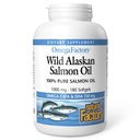 Natürliche Faktoren Wild Alaskan Lachsöl liefert Omega-3, EPA, DHA & Vitamin D, unterstützt Gehirn & Herzgesundheit, 180 Softgels