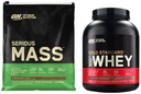 Optimum Nutrition Serious Maß Weight Gainer Protein Powder & Gold Standard 100% Whey Powder, Double Rich Chocolate, 5 Pound (Packaging May Vary)