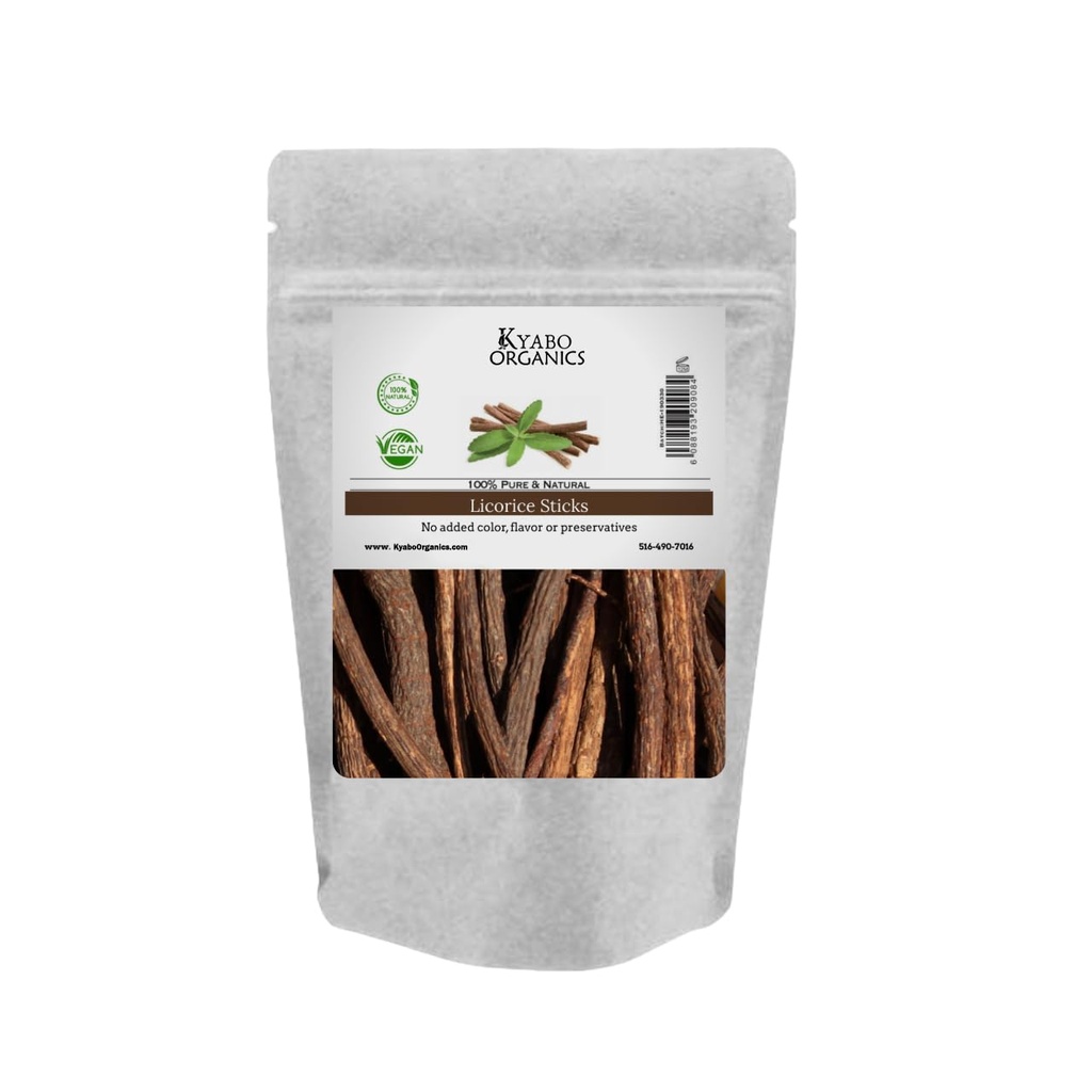 Kyabo Licorice Root Sticks - 100% rein, Alle natürlichen Licorice Root Sticks 8oz / 1/2lb - Afrikanische Licorice Root - Chew Sticks Mulethi Glycyrrhiza Glabra