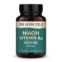 Dr. Mercola Niacin Vitamin B3, 90 Portionen (270 Tabletten), Nahrungsergänzung, Mini Tabs, essentielles B Vitamin, Non-GMO