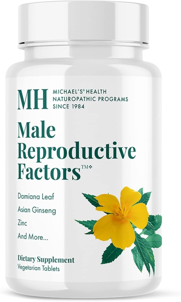 MICHAEL'S Health Naturopathic Programme Male Reproductive Factors - 60 vegetarische Tabletten - Nährstoffe zur Unterstützung der männlichen Fruchtbarkeit - Kosher - 20 Servierungen