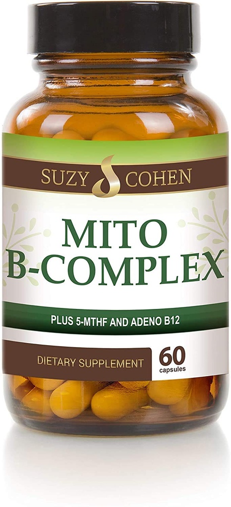 Suzy Cohen, Mito B Complex Nahrungsergänzung, 5-MTHF, Adeno B12, Methylierung Unterstützung, Unterstützt gesundes Nervensystem, Boost Energy, Vitamin B, 60 Servierungen