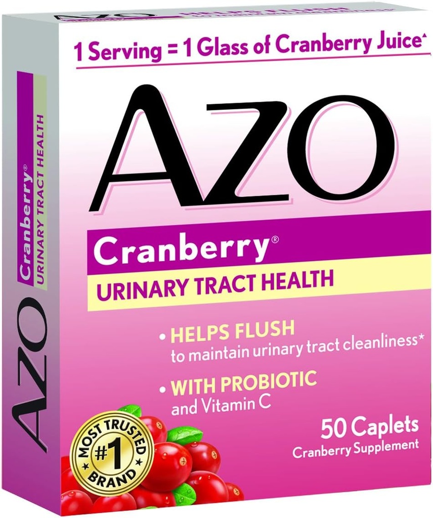 AZO All Natural Concentrated Cranberry Tablets, 50 Count (Pack von 3)