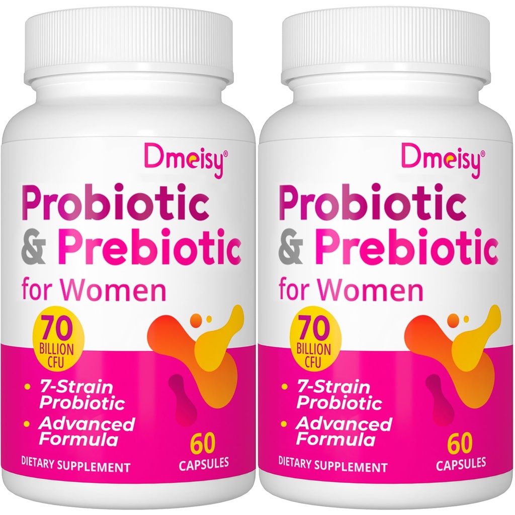 Vaginal Probiotics, 70 Billion CFU Probiotics für Frauen, 13-in-1 Frauen Probiotic & Organic Prebiotics für Vaginal, Urinary, pH Balance, Immune, Gut & Digestive, Bloating Health - 4 Monate Versorgung