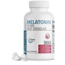 Bronson Melatonin 10mg Fast Dissolve Cherry Aromatisierte Tabletten Vegetarische Kautabletten, 360 Count