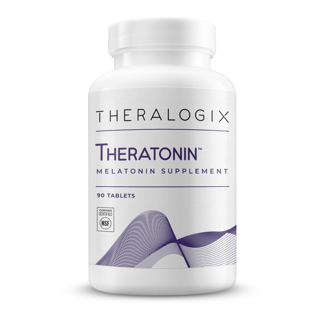 Theralogix Theratonin Melatonin Supplement - 90-Tage-Versorgung - Sleep Support Supplement - Melatonin zur Unterstützung eines guten Schlafes - Supplement für Frauen zur Unterstützung der Fruchtbarkeit - NSF-zertifiziert - 90 Tabletten