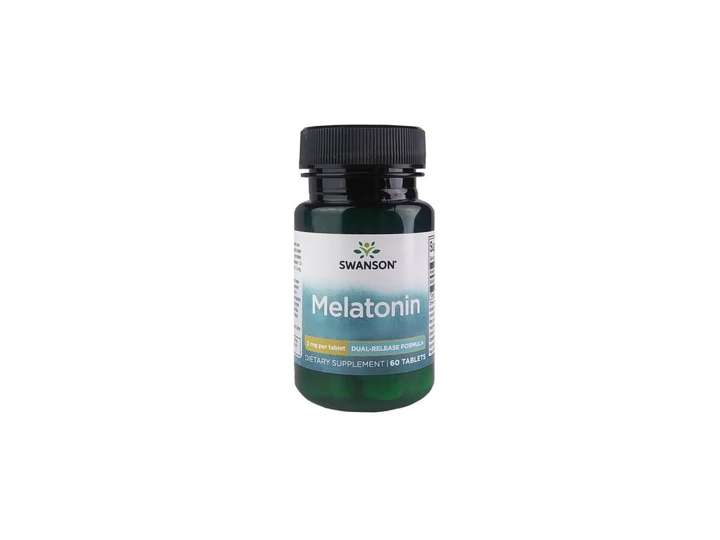 Swanson Melatonin - Natürliche Ergänzung Förderung Restaurativer Schlafunterstützung - Wellness-Formel Unterstützung eines normalen, natürlichen Schlafplans - (60 Tabletten, je 3mg)