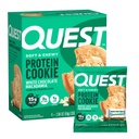 Quest Nutrition White Chocolate Macadamia Protein Cookie, 15g Protein, 1g Zucker, 2g Net Carbs, Keto Friendly, High Protein, Low Carb; 4 Count