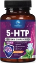 5-HTP-Ergänzung - 5-HTP 200mg pro Servierung - Extra Strength 5HTP (5-Hydroxytryptophan) Griffonia Simplicifolia - unterstützt Restful Sleep, Natural Calm & Brain Health - Bottled in USA - 60 Kapseln