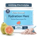 Feel Goods Hydration Hero, Sugar-Free Electrolyte Powder for Daily Hydration - Electrolytes Drink Mix with Magnesium, Potassium & Vitamins for Fasting & Energy - Keto, Vegan & Organic Flavors