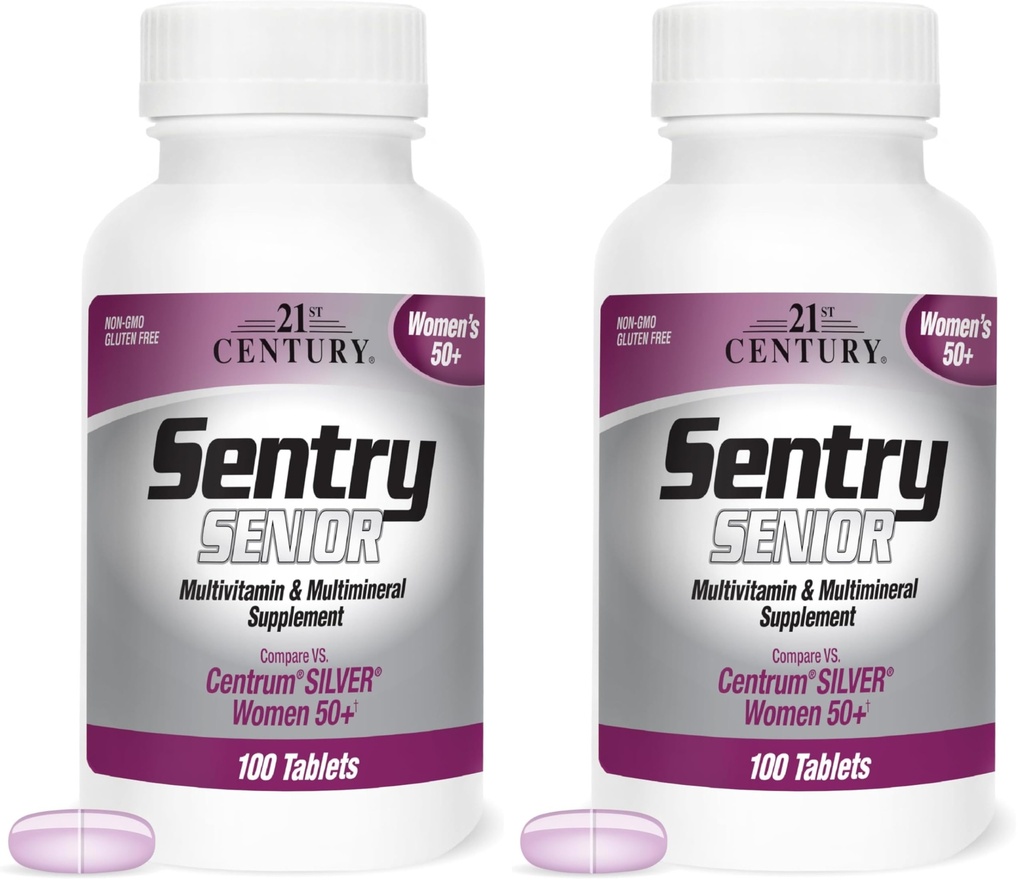 21st Century Sentry Senior Women 50 Plus Tablets, 100 Count (27542) (Pack von 2)